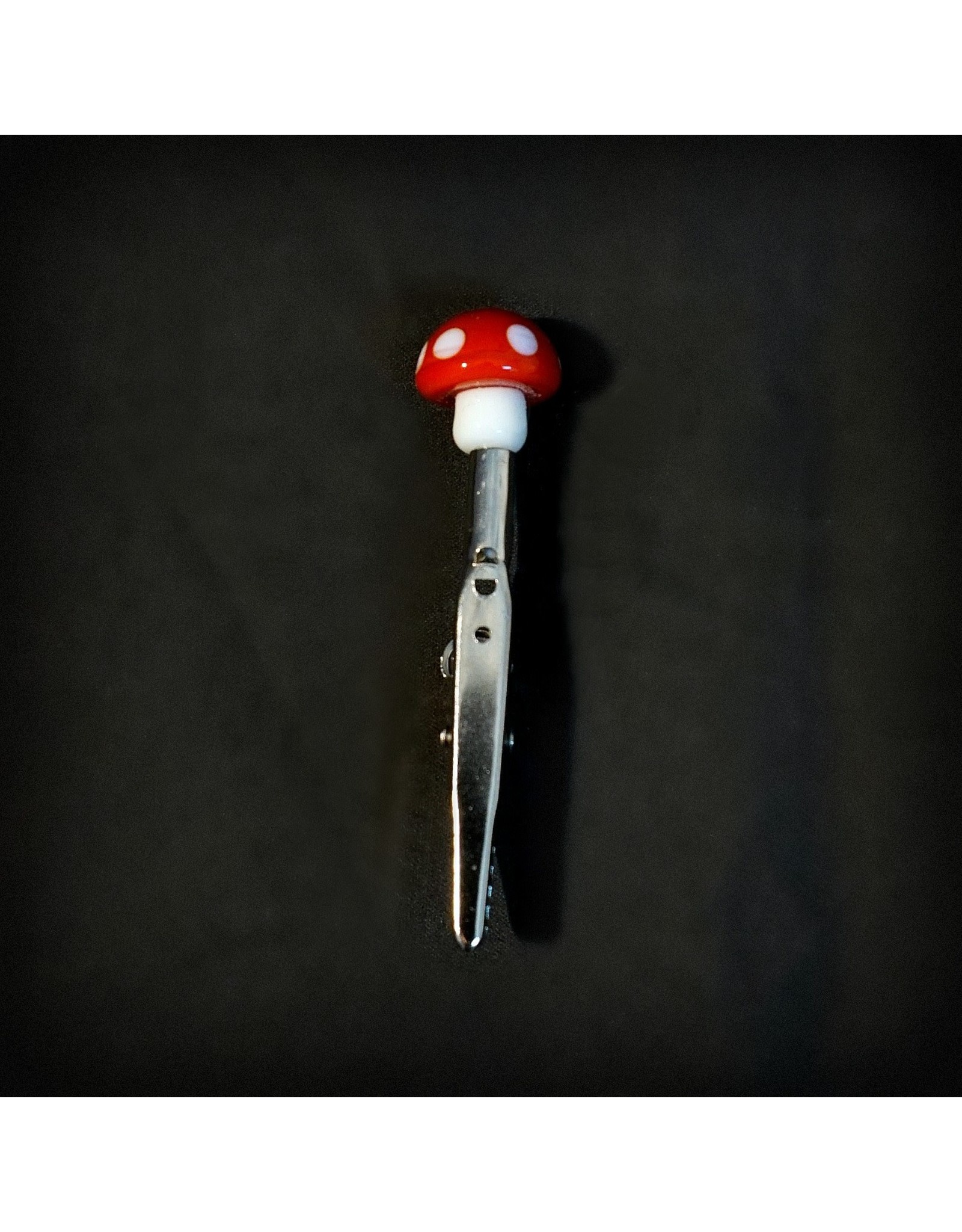 Small Glass Memo Clip - Mushroom