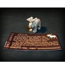 Spirit Animal Carved Stone Mini - Moose