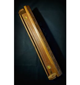 Wood Coffin Incense Burner 18"