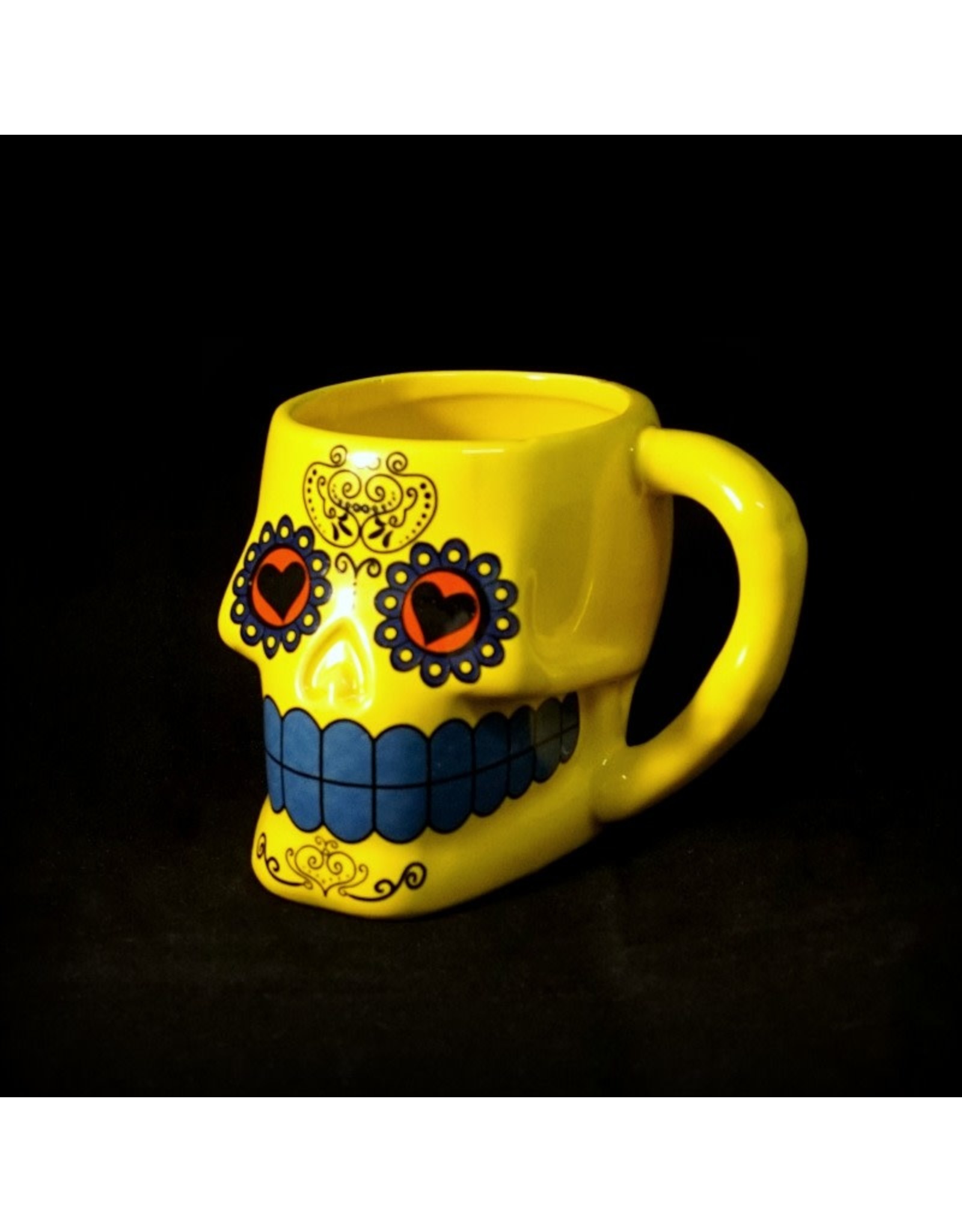 Sugar Skull Mug - Yellow