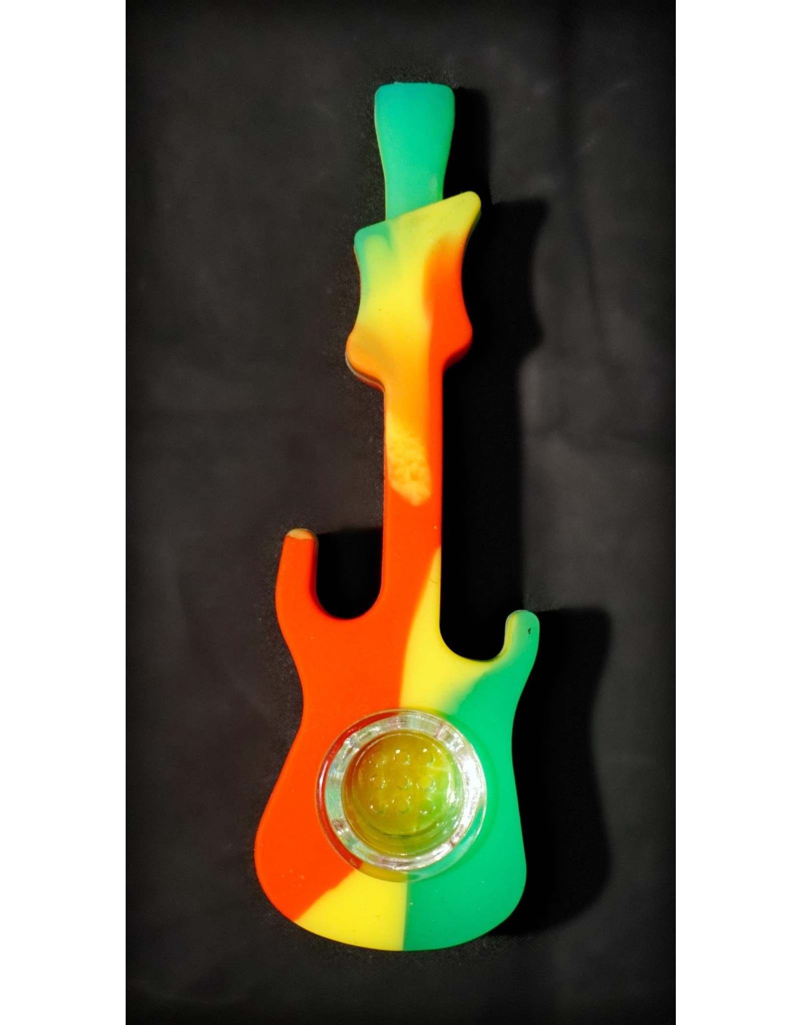 Silicone Guitar Handpipe - Assorted Colors