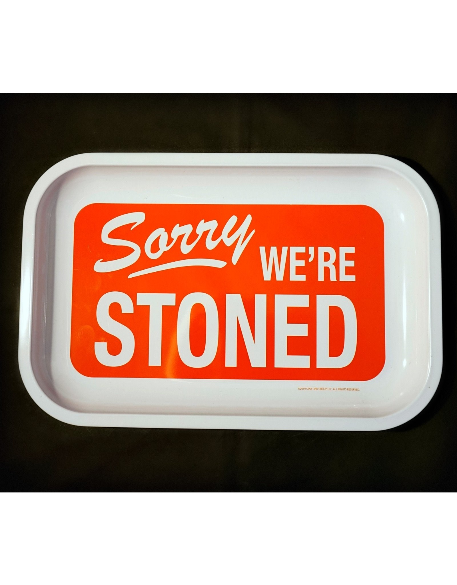 Sorry We're Stoned Medium Rolling Tray
