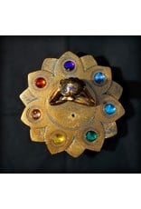 Bronze Chakra Stones Incense Burner