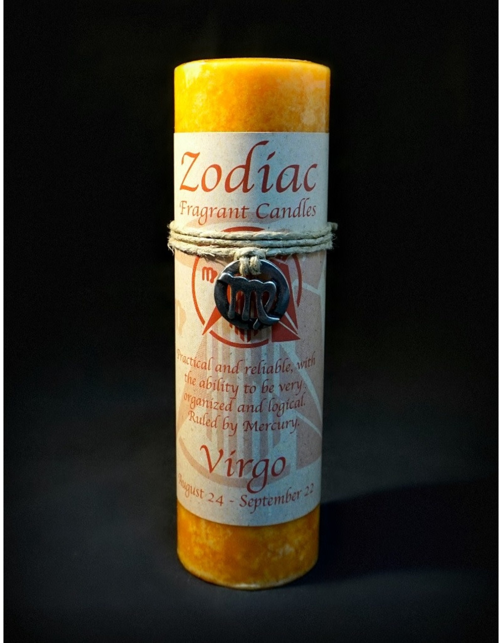 Zodiac Pewter Pendant Candle - Virgo