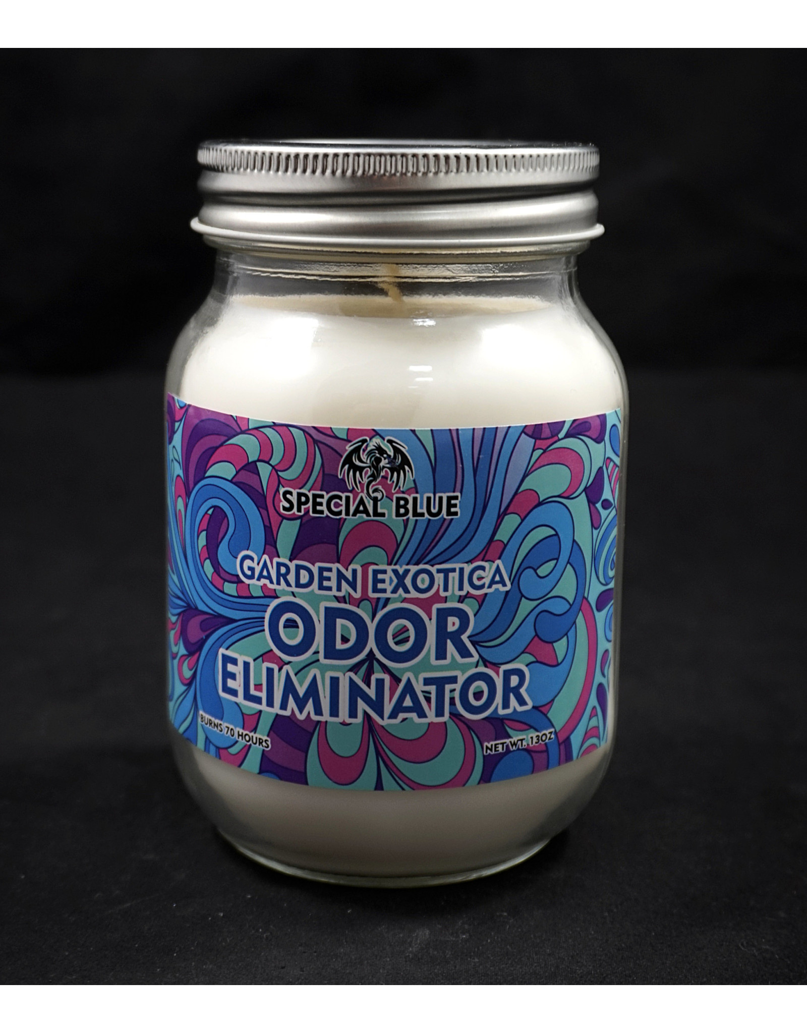 Special Blue Odor Eliminator Candle - Garden Erotica