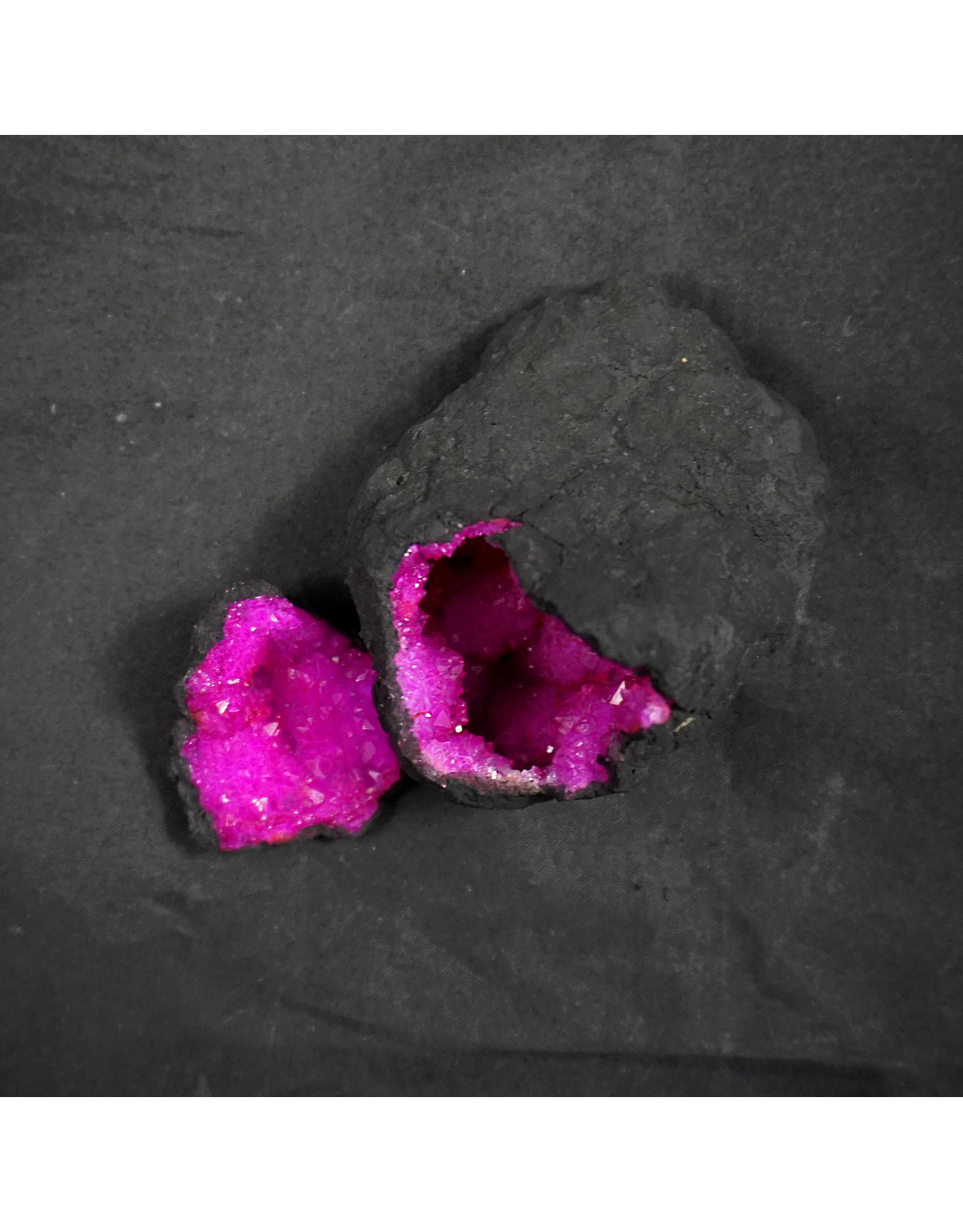 Dyed Pink Crystal Geode