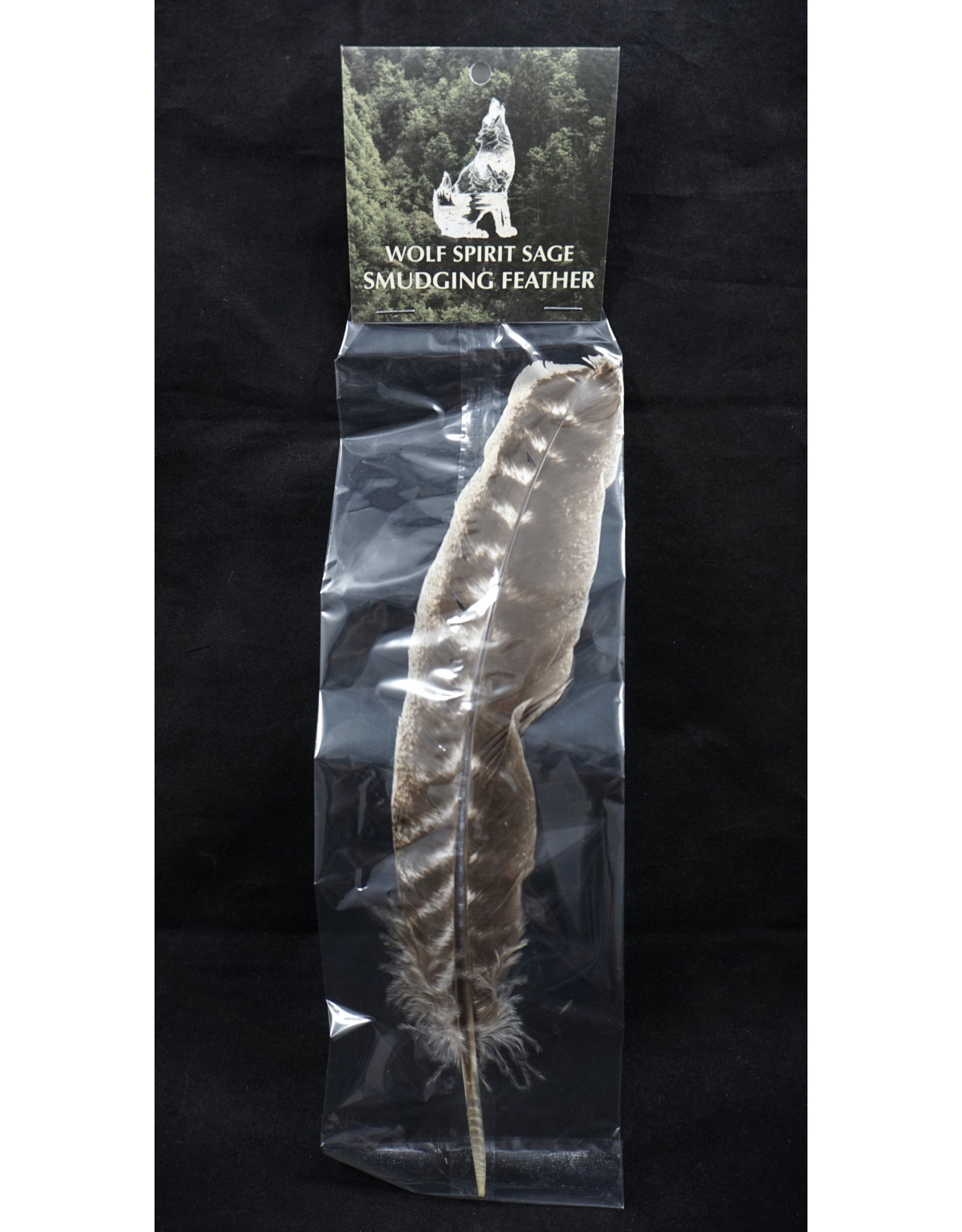 Wolf Spirit Sage Barred Turkey Smudging Feather