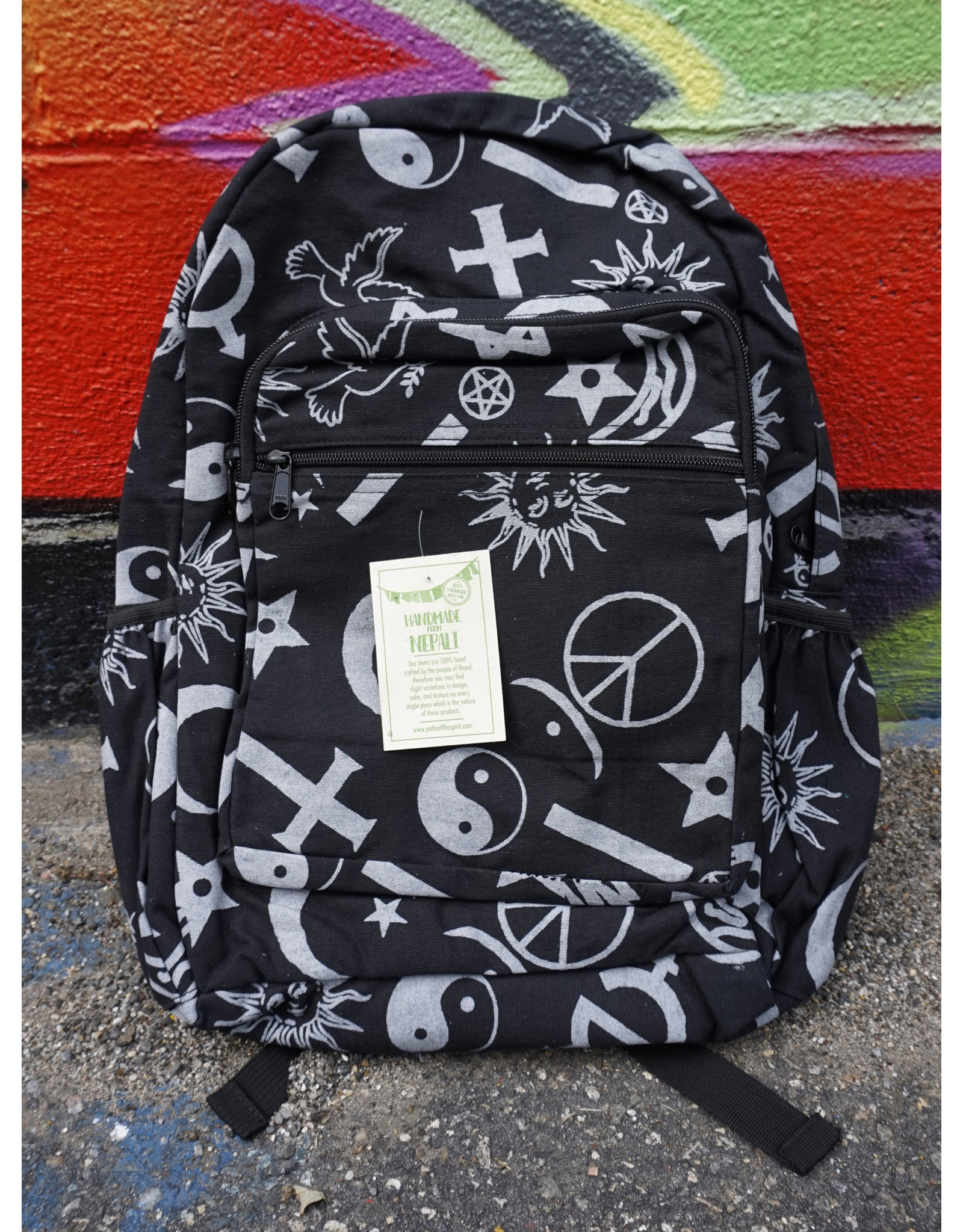 Symbols Black Backpack