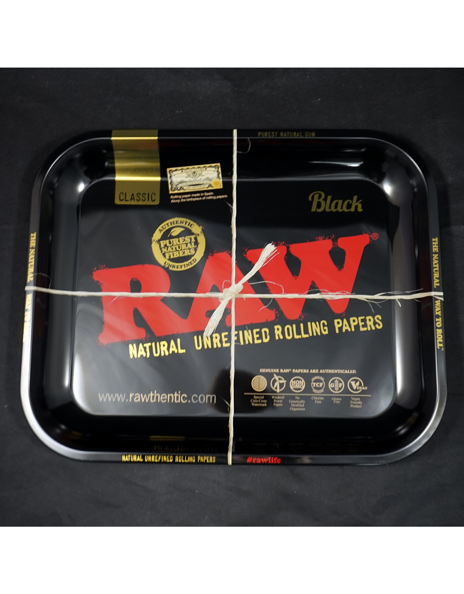 Raw Raw Black Rolling Tray - Large