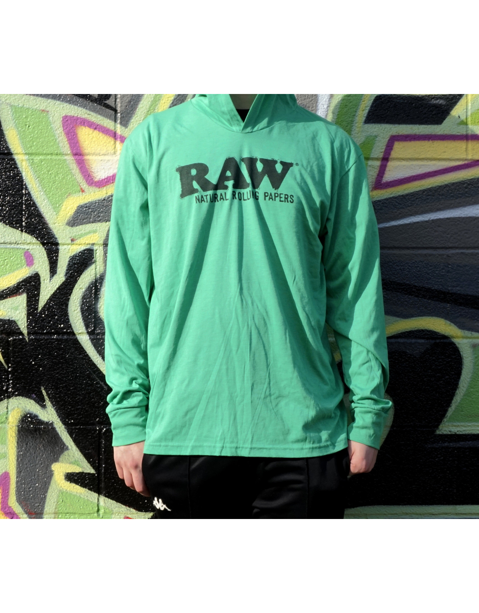 Raw Raw Envy Green Lightweight Hoodie - XLarge