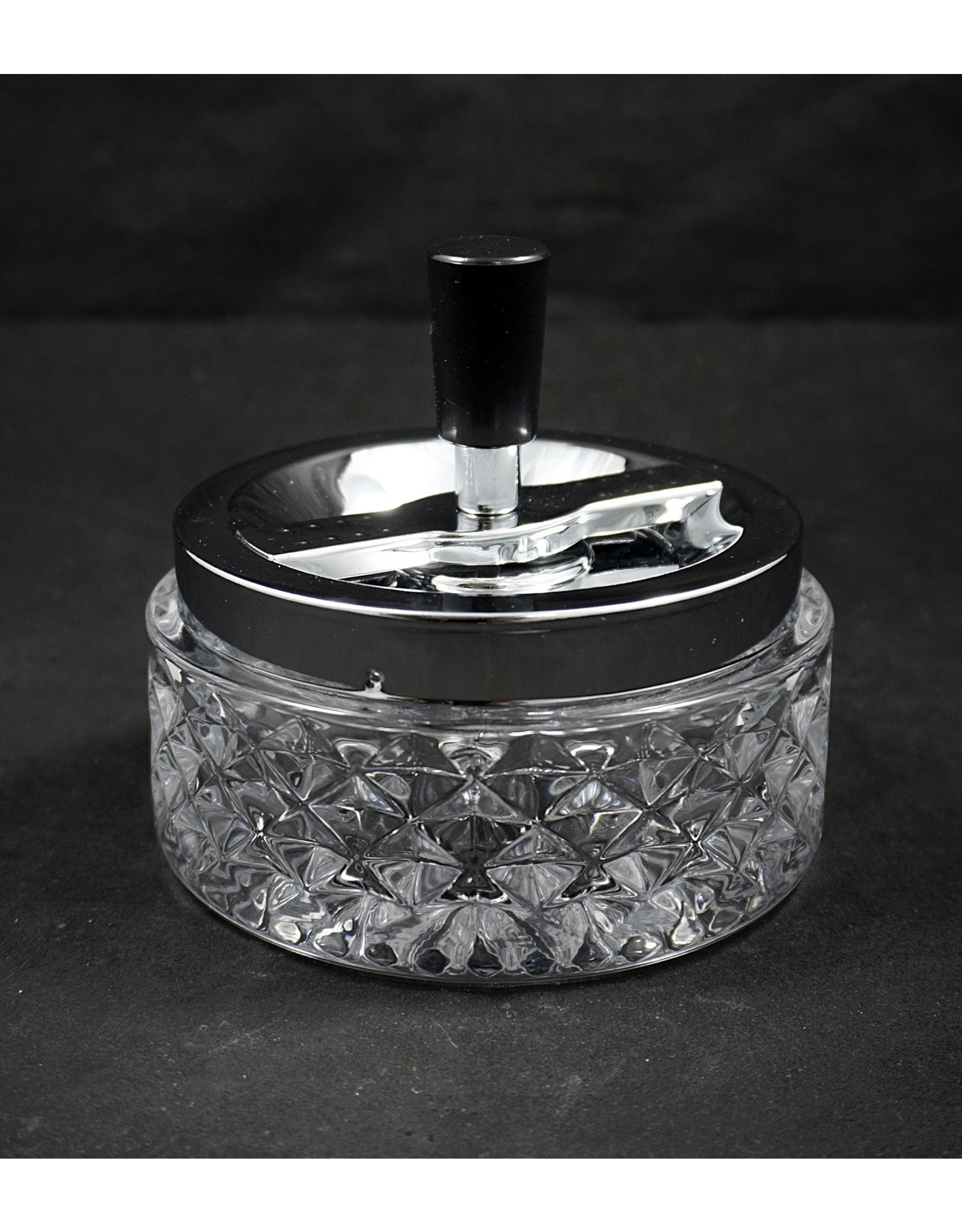 Glass Spinning Ashtray - Clear