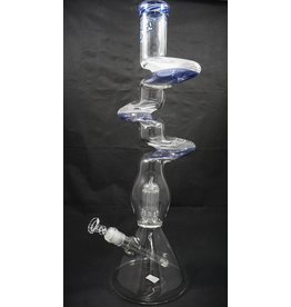 Zong Zong Fat Full Color 3 Kink Perc Beaker Blue