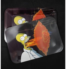 Bart Simpson FlameThrower Metal Rolling Tray w/ Magnetic Lid