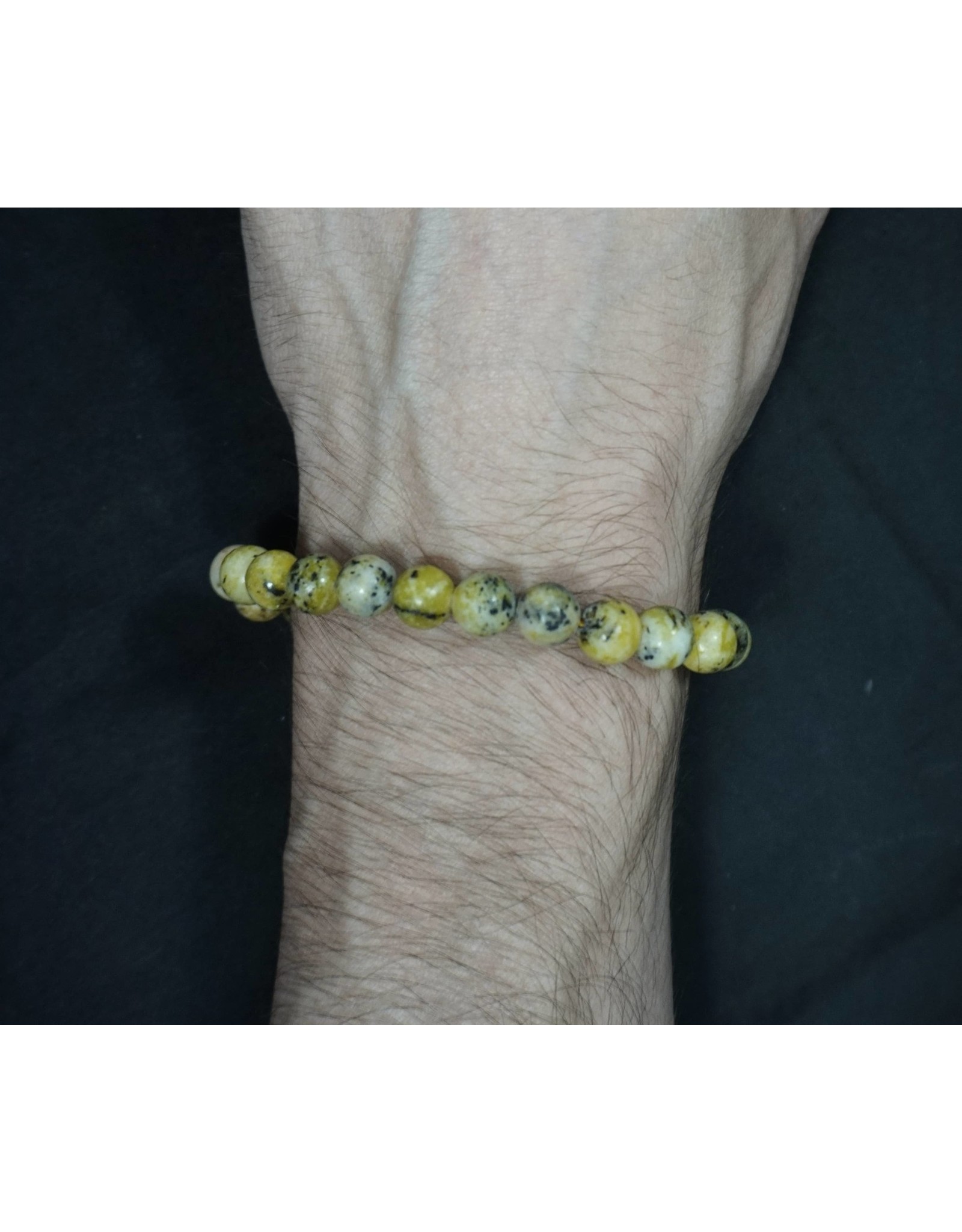 Elastic Bracelet 8mm Round Beads â€“ Serpentine