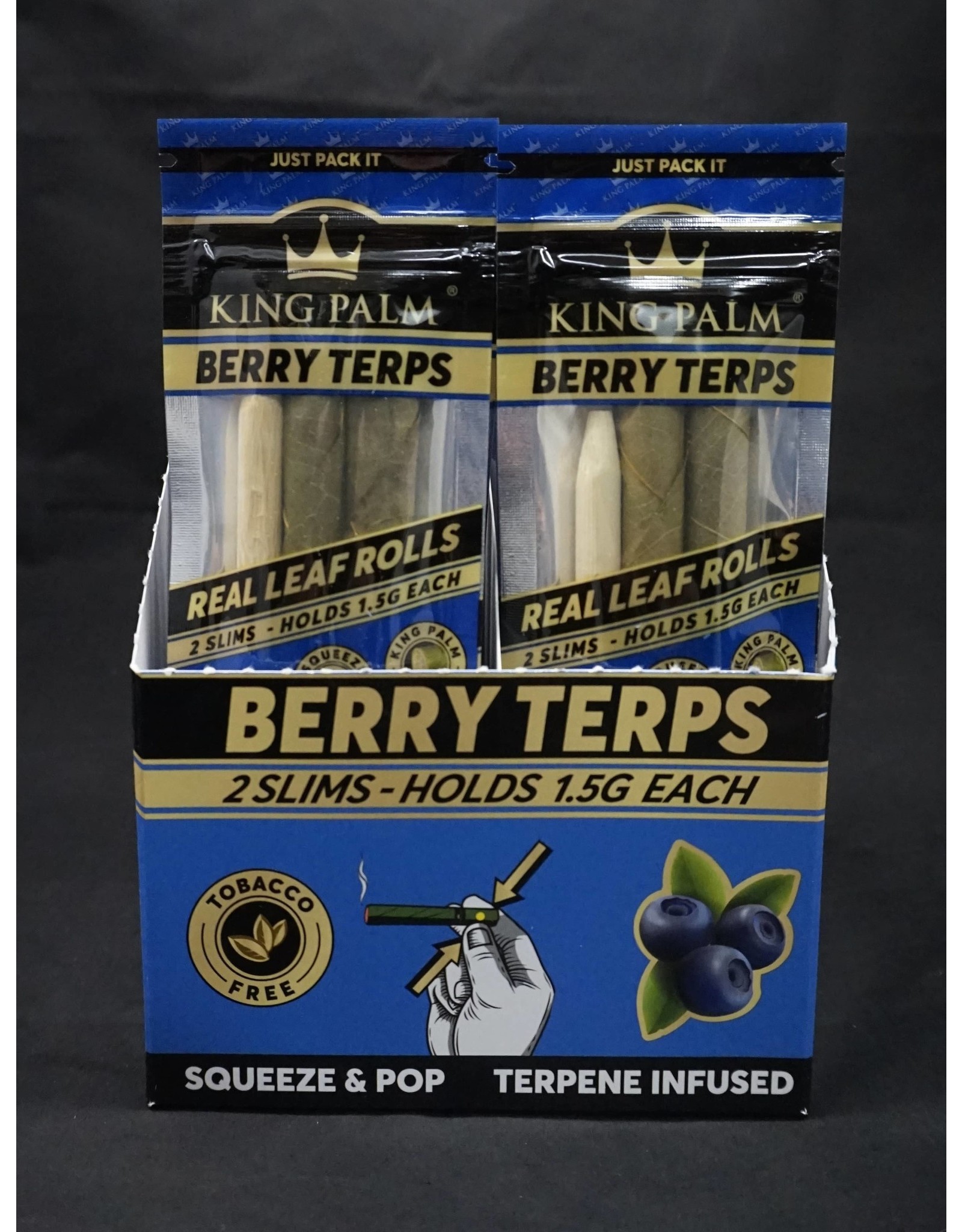 King Palm Pre-Roll Wraps - 2pk Slim Berry Terps