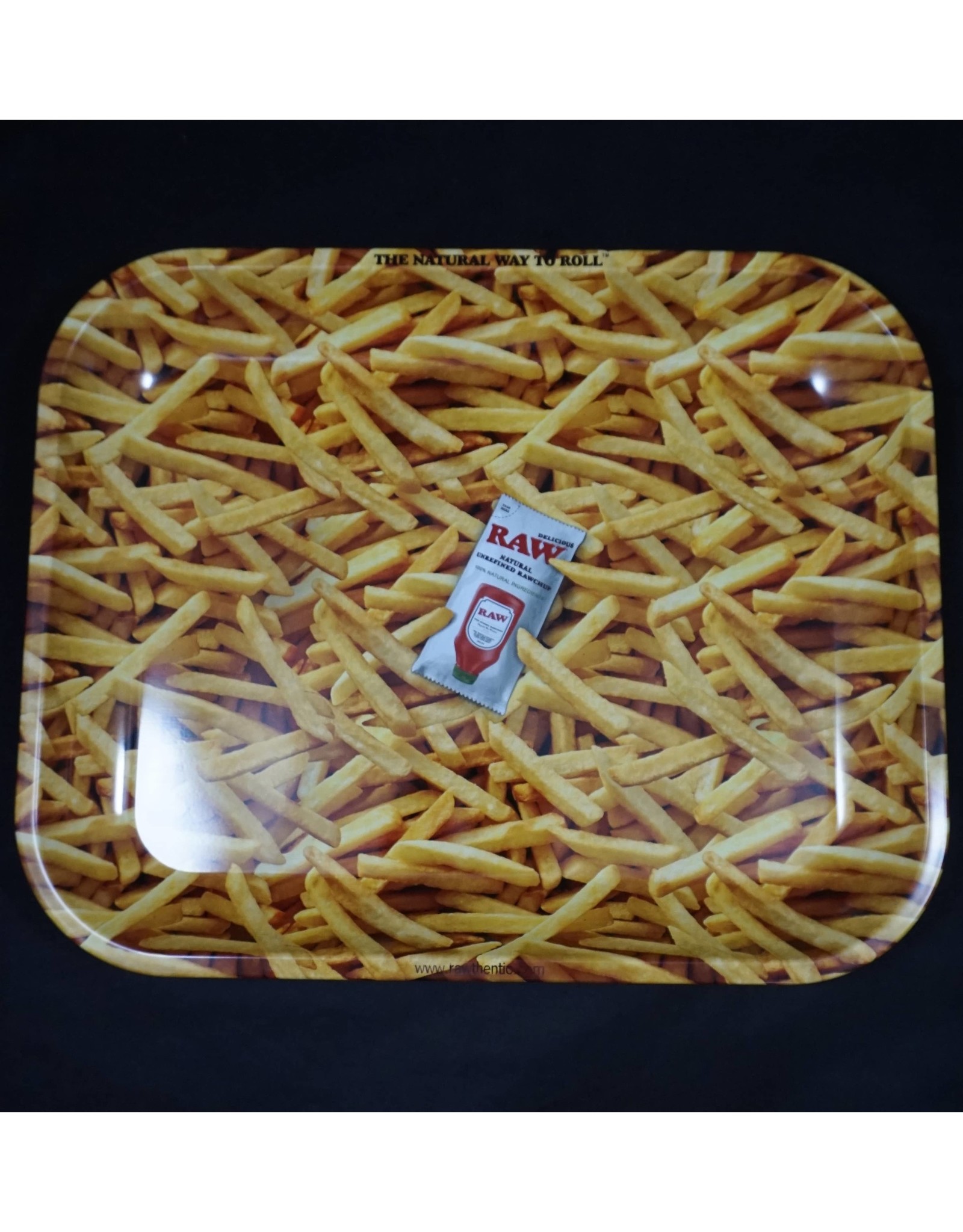 Raw French Fries Metal Rolling Tray- Large