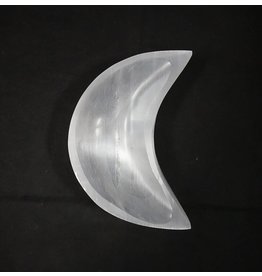 Small Selenite Offering Bowl - Moon
