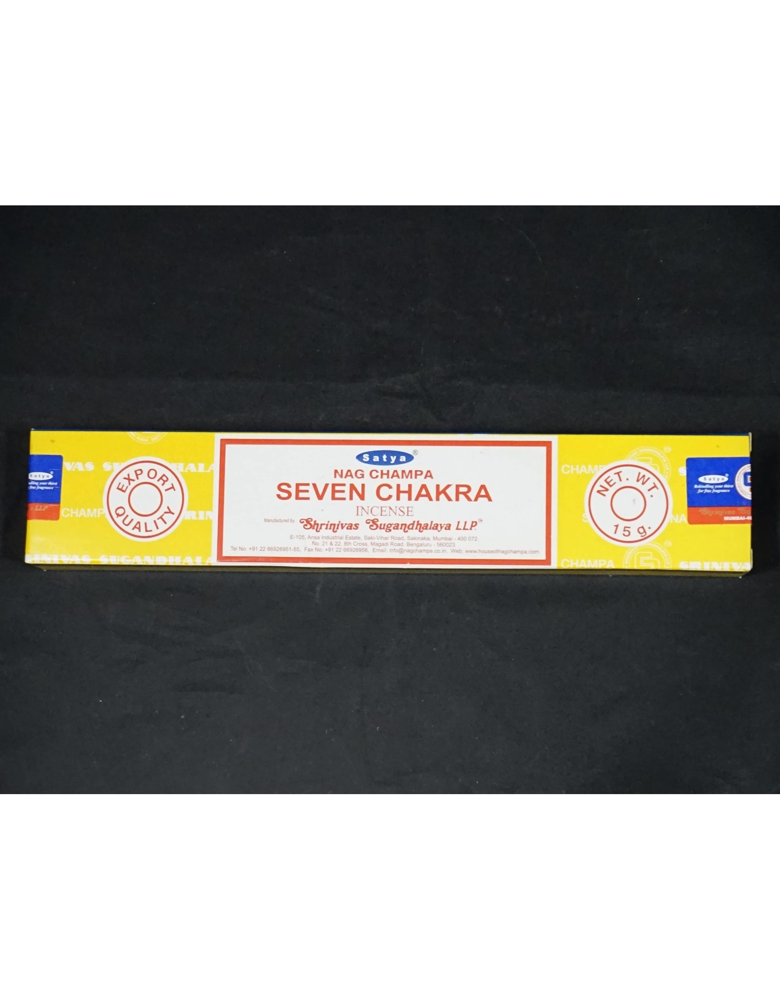 Satya Satya Incense 15g Seven Chakra