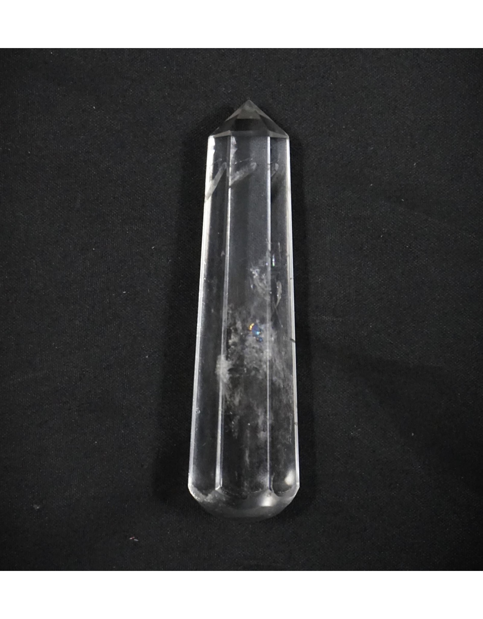 Gemstone Faceted Massage Wand - Clear Quartz