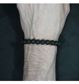 Elastic Bracelet 8mm Lava Bead - Lava