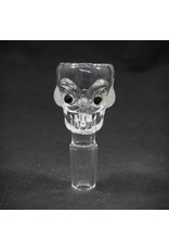 Crystal Skull Herb Slide 14mm Male - Colors Vary