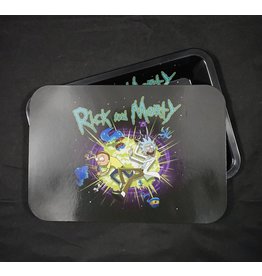 Rick & Morty Black Portal Small Metal Tray w/  Magnetic  Lid