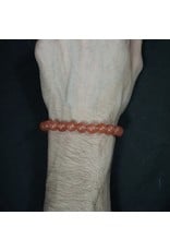 Elastic Bracelet 8mm Round Beads - Cherry Quartz