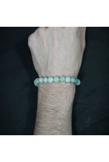 Elastic Bracelet 8mm Round Beads - Amazonite