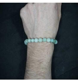 Elastic Bracelet 8mm Round Beads - Amazonite