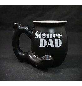 Ceramic Pipe Mug – Roast and Toast Stoner Dad Black