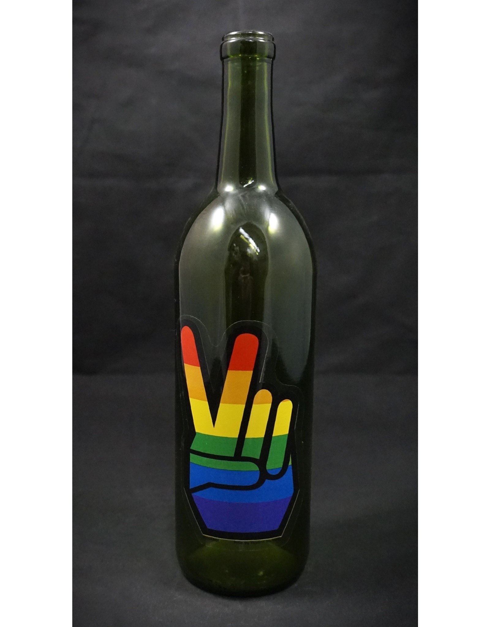 Rainbow Peace Green Bottle Incense Burner