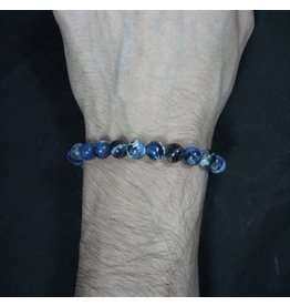 Elastic Bracelet 8mm Round Beads - Sodalite