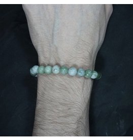 Elastic Bracelet 8mm Round Beads - Fluorite