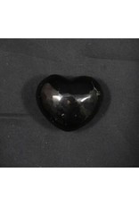 Puffed Gemstone Heart - Shungite