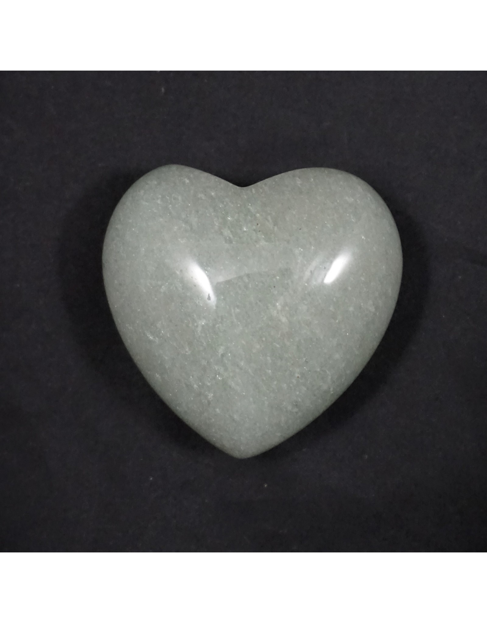 Puffed Gemstone Heart - Green Aventurine