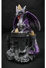 Castle Dragon Triple Backflow Incense Burner - Purple