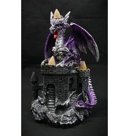 Castle Dragon Triple Backflow Incense Burner - Purple