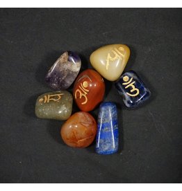 Sankrit Engraved Stone Chakra Set