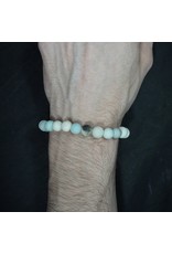 Elastic Bracelet 8mm Round Beads - Mixed Amazonite