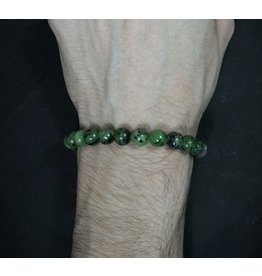Elastic Bracelet 8mm Round Beads – Ruby Zoisite