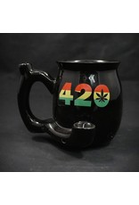 Ceramic Pipe Mug Ã¢â‚¬â€œ Roast and Toast 420 10.5oz Black