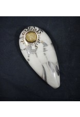 Ceramic Oval Handpipe - White