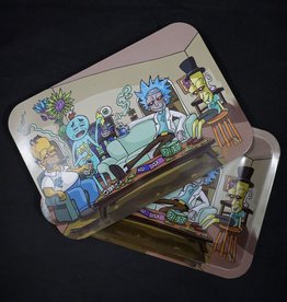 Rick & Morty Couch Party Small Metal Rolling Tray w/ Magnetic Lid