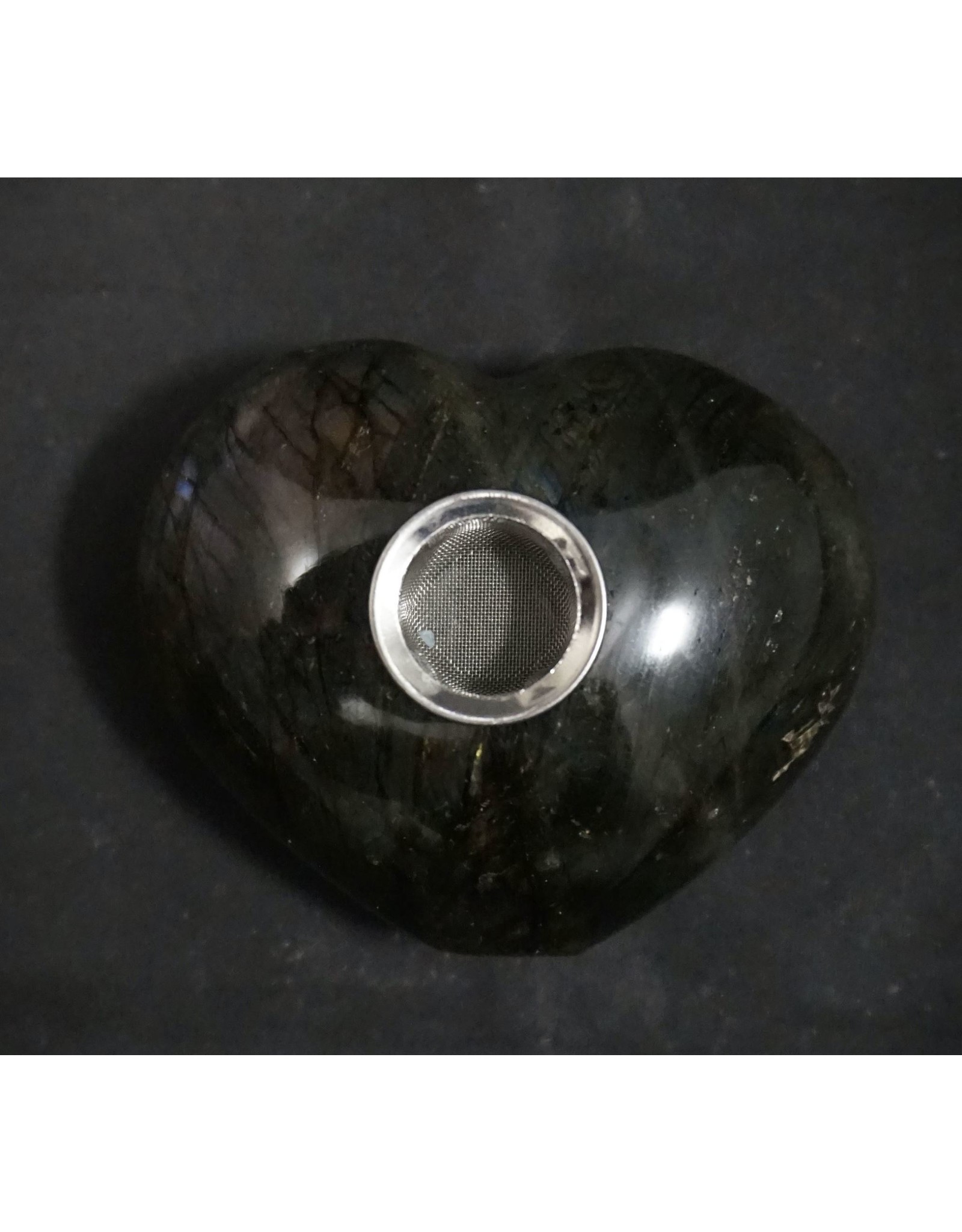 Gemstone Handpipe Labradorite Heart