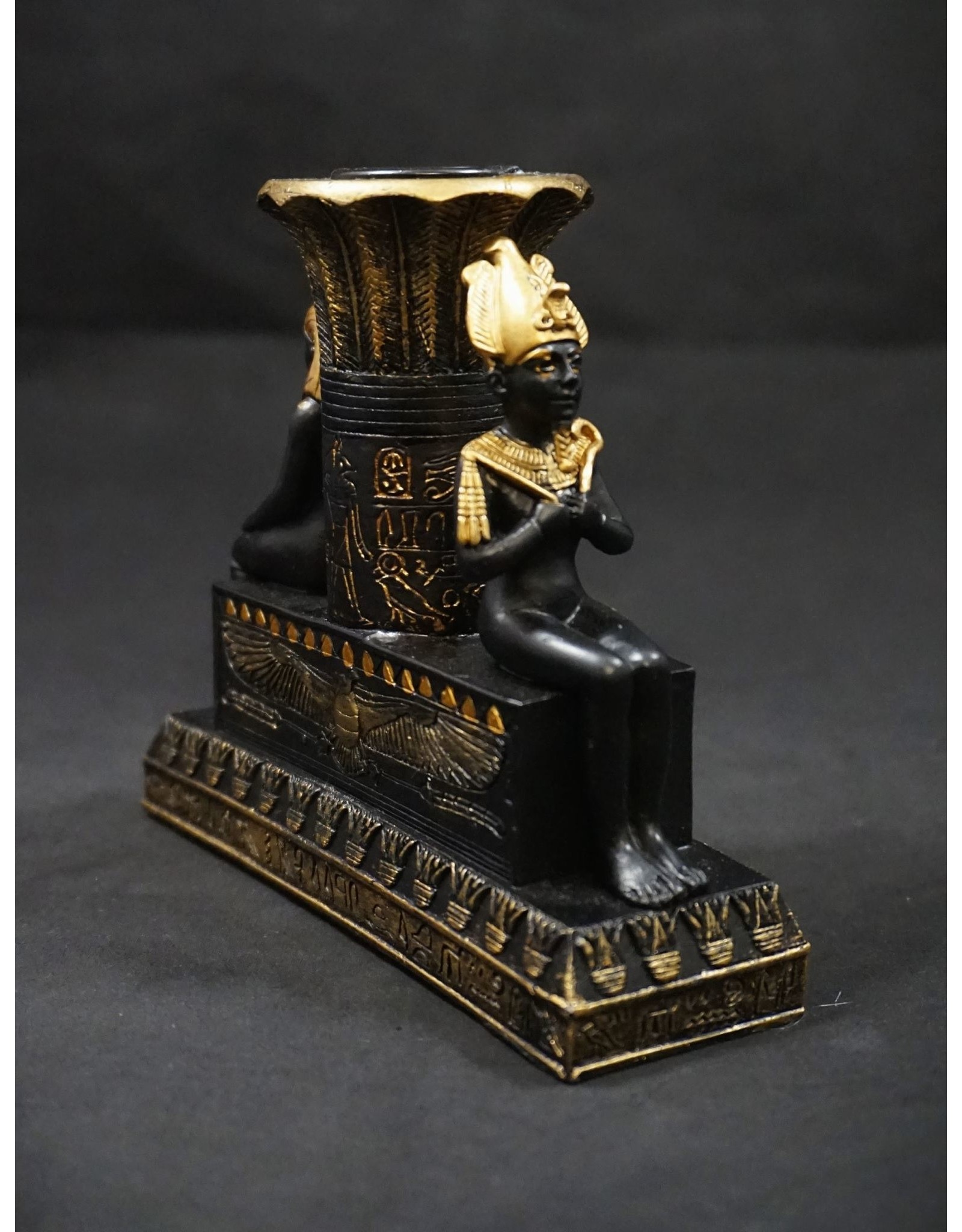 Egyptian Statue - ISIS and Osiris Candle Holder