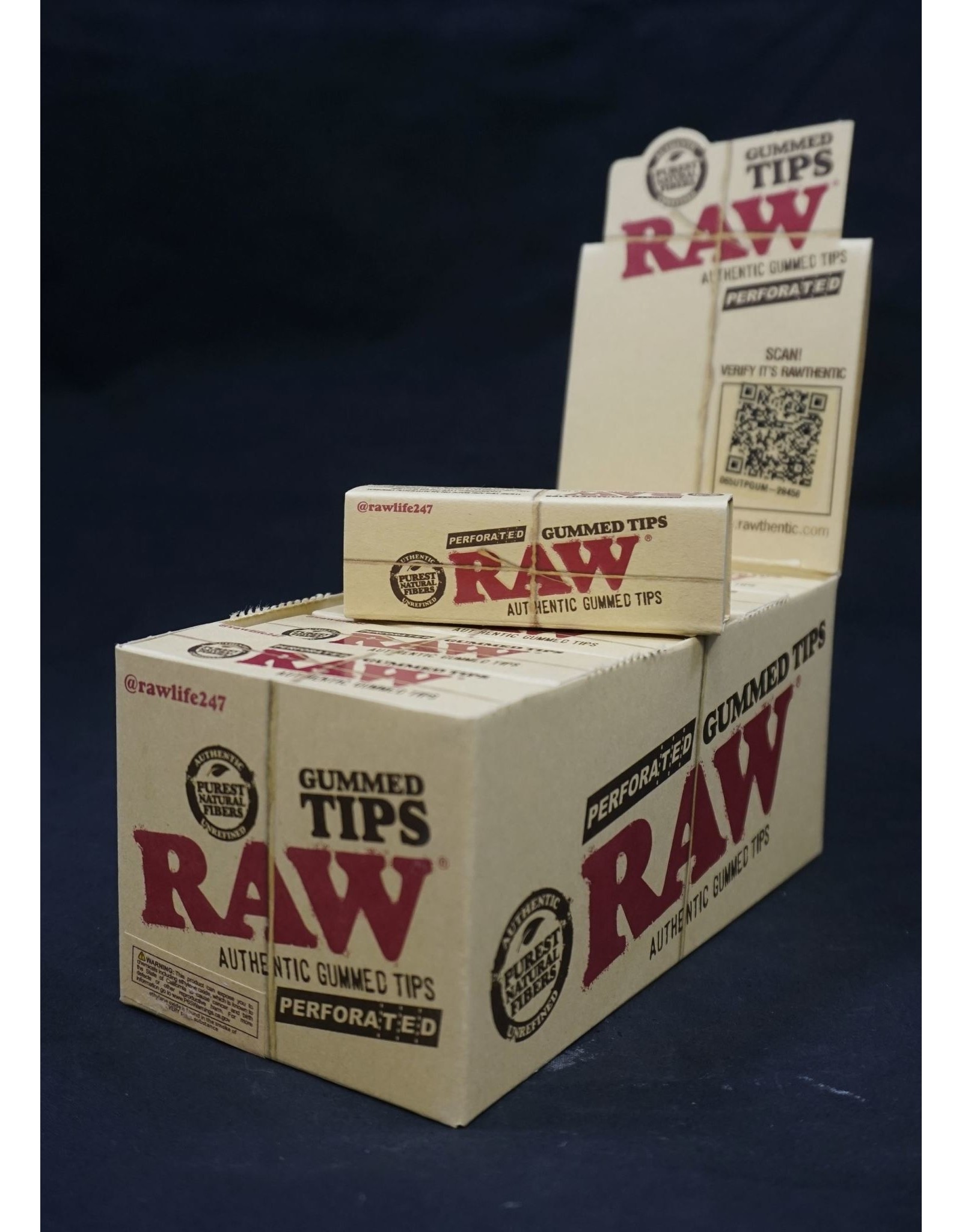 Raw Raw Gummed Perforated Tips