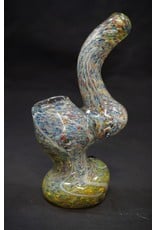 5.5" Rainbow Speckled Glass Bubbler