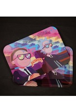 Rick & Morty Two Bags Small Metal Rolling Tray w/ Magnetic Lid