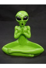 Meditating Alien Polyresin Ashtray