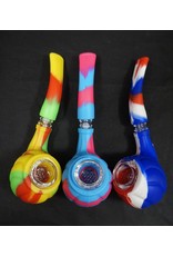 Silicone Handpipe w/Glass Screen - Assorted Colors